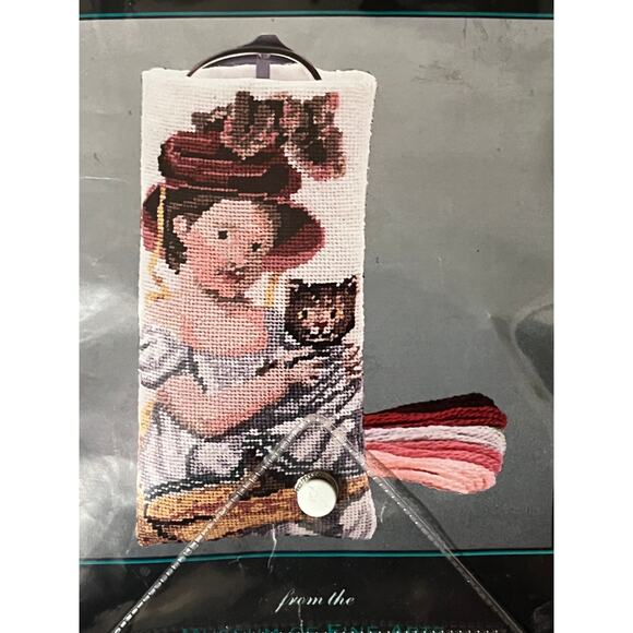 EyeGlass Case Needlepoint Kit Little Miss Hone Museum of Fine Arts Boston - Picture 2 of 6